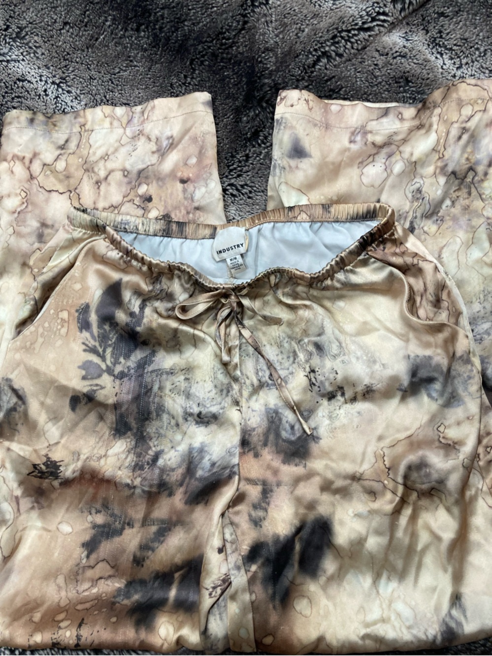Industry Satin Cami in Marble Beige